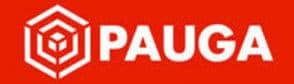 Logo rojo de PAUGA - Portas e Automatismos de Galica